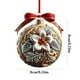 thumbnail image 1 of Bola navideña 2D plana de acrílico colgante para árbol de Navidad, decoración navideña, diseño de decoraciones, accesorios de escena, 1 of 6