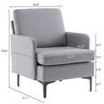 thumbnail image 7 of UWR-Nite Mid Century Modern Accent Chairs, Upholstered Fabric Armchair with Seat Cushion, Comfy Reading Chair for Bedroom, Living Room Office, 7 of 7