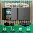 thumbnail image 6 of IKIMI 30" H Garage Wall Storage Cabinet, Metal Lockable Wall Mount Cabinet with Adjustable Shelf, or Garage, Workshop & Utility Room, Black, 6 of 9