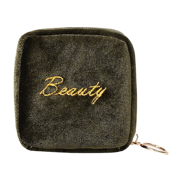 Mini bolsa de muñecera para pintalabios y cosméticos • Pequeña bolsa de viaje • cierre con cremallera • Opciones de color negro/azul • Organizador de artículos de aseo y maquillaje