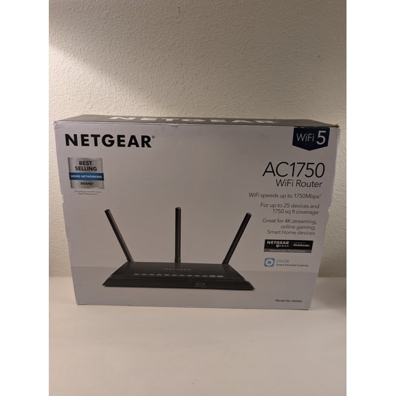 Pre-Owned NETGEAR AC1750 Dual Band Smart Wi-Fi Router, Gigabit Ethernet (R6400-100NAS)