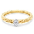 thumbnail image 3 of AFFY 14K Yellow Gold Over 925 Sterling Silver Natural Round Diamond Accent Marquise Stackable Ring For Women's (0.05 Cttw, J-K Color, I2-I3 Clarity), Ring Size -8, 3 of 7