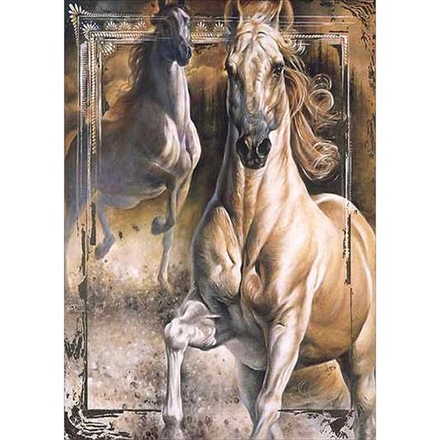 Taladro Pintura Diamante (DE4110) 5D DIY Caballo Completo Punto de Cruz Bordado Kit (A) 50x70cm FLhrweasw Nuevo