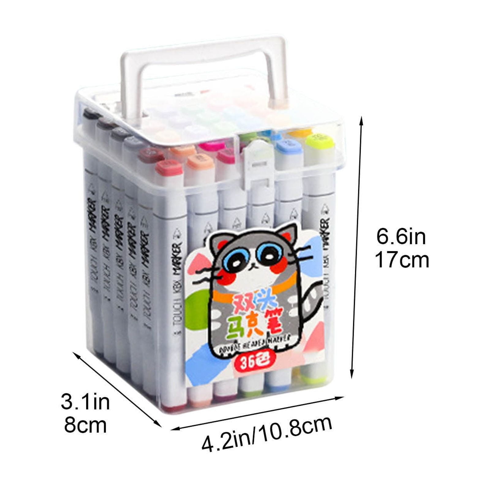 HengDidi 24-Color Washable Acrylic Marker Set - Large Capacity Water-Based Paint Pens for Art & Craft, Non-Bleed Layering Colors (240ml)