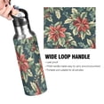 thumbnail image 4 of Yayeee 33oz Insulated Water Bottle Double Wall Stainless Steel with Flip Straw Lid, Retro Christmas Poinsettia, 4 of 7