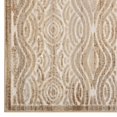 thumbnail image 3 of Modway Kennocha Rustic Vintage Abstract Waves 5x8 Area Rug in Tan and Cream, 3 of 7