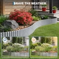 thumbnail image 3 of Corrugated Metal Garden Edging – 10" x 20Ft Galvanized Steel edge – Flexible, Rustproof, Easy DIY Installation for Flower Beds, Raised Beds, Lawns, Walkways, Driveways, Tree Surrounds – Silver, 3 of 8