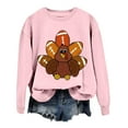 thumbnail image 3 of Chandail en Molleton Décontracté Imprimé Football Dinde pour Femmes, Chandails en Molleton à Capuche pour Femmes Grande Taille avec Fermeture Éclair, Veste à Capuche Décorative pour Femmes, 3 of 4