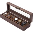 thumbnail image 4 of Box For 6 Watches In Pu Wood Pattern Display / Box / Storage For Watches, 4 of 4