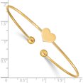 thumbnail image 3 of 14K Yellow Gold Polished Heart Flexible Bangle (7 X 8.05) Made In Turkey db712, 3 of 5