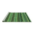 thumbnail image 2 of Ahgly Company Machine Washable Indoor Square Abstract Turquoise Blue Modern Area Rugs, 6' Square, 2 of 4