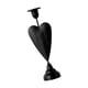 thumbnail image 5 of Portavelas cónico de hierro negro decorativo elegante centro de mesa tradicional adorno de mesa para recepción de boda resistente 55x23cm, 5 of 8