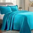 thumbnail image 6 of Superior Celtic Circle Cotton Decorative Bedspread and Sham Set, Full, Peacock Blue, 6 of 10