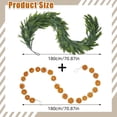 thumbnail image 3 of Norfolk Pine & Orange Slice Artificial Rattan 70.9in – Soft Plastic Christmas Garland with Faux Fruit for Indoor/Outdoor Holiday Display, Green, 1 Set, 3 of 9