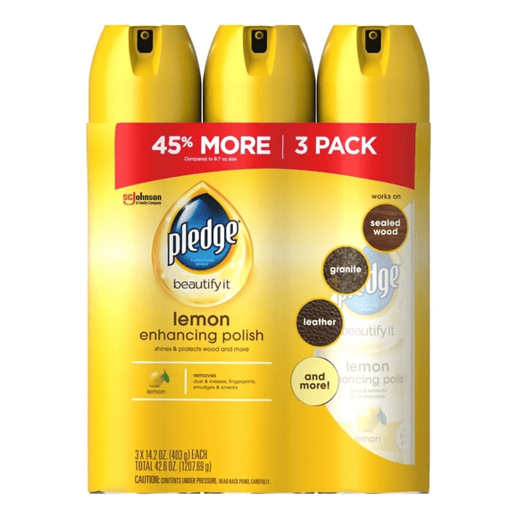 Pack 3 Piezas Aerosol Pledge Beautify 1.209 Lts