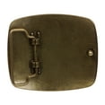 thumbnail image 2 of Western Plain Rectangular Hammered Vintage Belt Buckle, 2 of 2