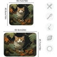 thumbnail image 3 of Cute Cat Dish Drying Mat, Absorbent Microfiber Pad Protector For Kitchen Counter Top Mat Dish Drainboard 16x18in Home Decor, 3 of 7