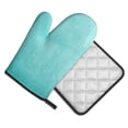 thumbnail image 2 of KLL Blue And Turquoise Pattern Oven Mitts and Pot Holders 2pcs Sets for Kitchen, Oven Mitt Heat Resistant 536°F, Oven Gloves for Kitchen,Cooking and Baking, 2 of 7
