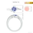 thumbnail image 5 of ANGARA Natural Bar-Set Solitaire Round 1.45 ct Tanzanite Bypass Ring in 14K White Gold for Women (Size-7mm) | December Birthstone, Anniversary, Jewelry Gift for Women | Natural Tanzanite Ring, 5 of 9