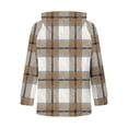 thumbnail image 5 of cocolona Womens Plaid Hoodies Casual Long Sleeve Zipper Vintage Sweatshirts Hooded Drawstring Fall Trendy Outfits, 5 of 7
