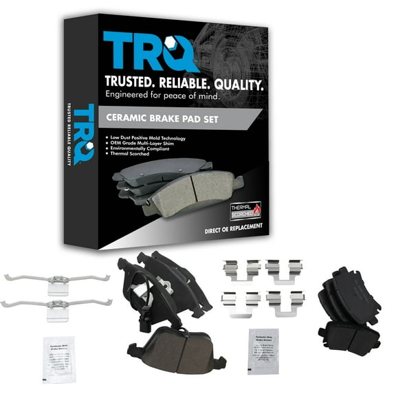 TRQ Premium Posi Ceramic Disc Brake Pads Front & Rear Kit for Audi A4 A6 BFA13042