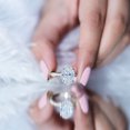 thumbnail image 6 of Rosec Jewels IGI Certified Lab Grown Diamond Oval Engagement Ring 4 Carat (E-VS1 Quality) - Big Diamond Ring - with Jewelry Box, 10K White Gold, US 10.50, 6 of 9