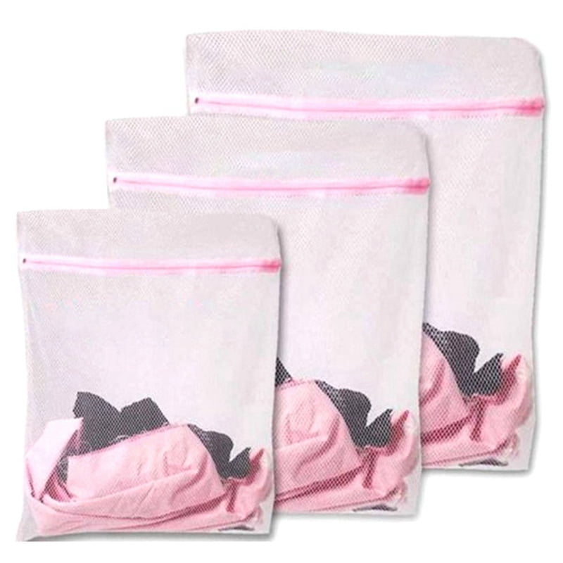 Zipped Laundry Washing Bag Mesh Net Underwear Bra Clothes Socks Storage Bag