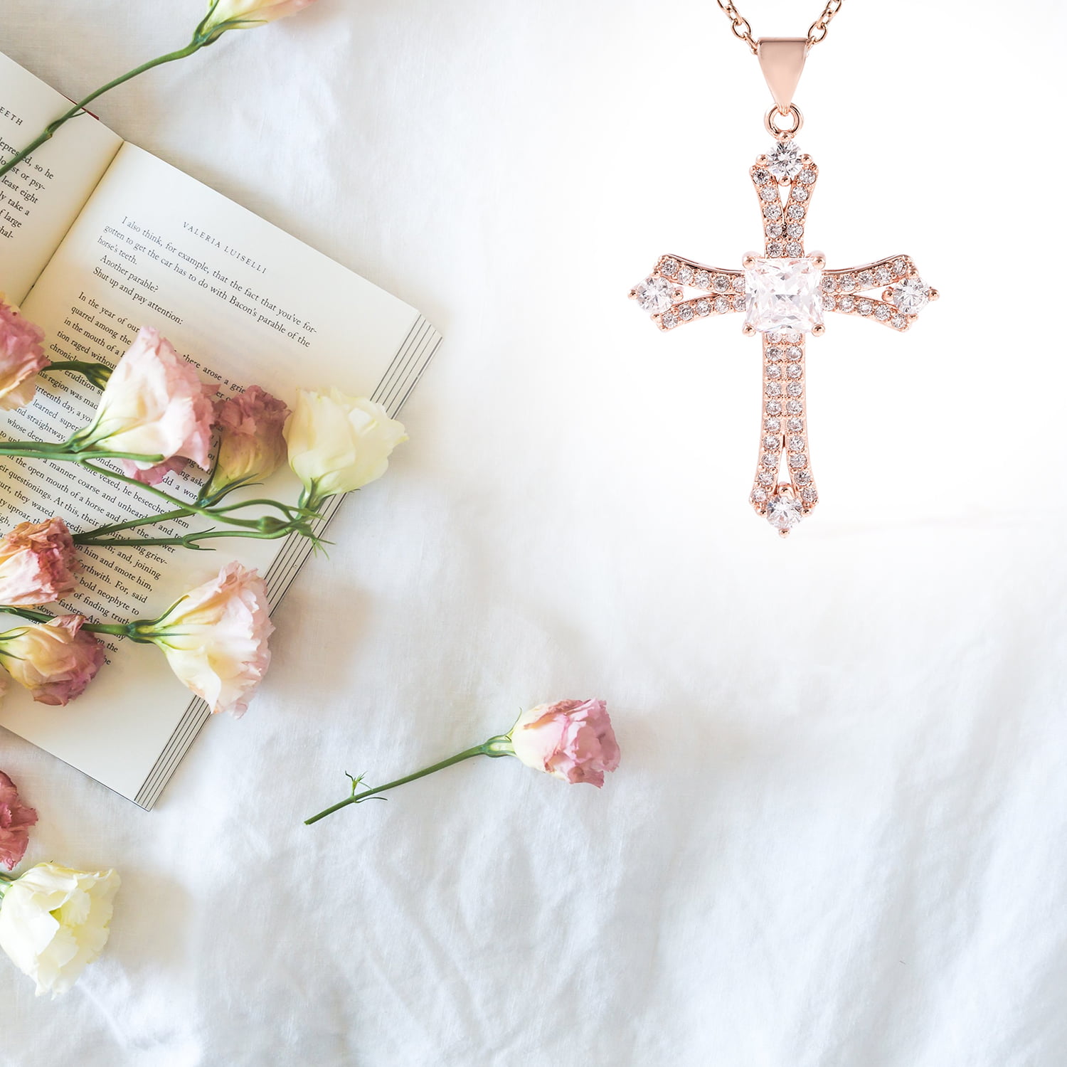 Small Gold Cross Necklace | Under the Rose