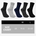 thumbnail image 4 of Mens Socks, PUTUO Mens Dress Socks, Casual Business Soft Breathable Cotton Socks for Office Leisure Walking Home, 5 Pairs, 4 of 6