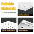 thumbnail image 4 of Paneles perforados de metal Peg Board Spampur con 50 ganchos, paquete de 8, 4 of 9