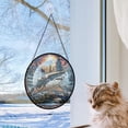 thumbnail image 4 of Great White Shark Ornament Christmas 2025, Great White Shark Stained Glass Hanging Window – Sun Catcher for Home Decor, Unique Christmas, 4 of 5