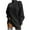 Black, variant on Fesfesfes Women Sweaters Casual Long Sleeve Solid Color Knitting Loose Turtleneck Sweater