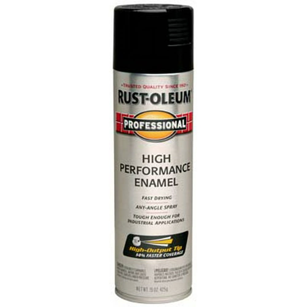 Fast Dry Professional 15 OZ Gloss Black Spray Enamel Paint Walmart