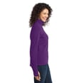thumbnail image 2 of Port Authority Microfleece 1/2Zip Pullover (L224) Amethyst Purple, XS, 2 of 3