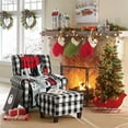 thumbnail image 2 of Fluffy Buffalo Bear Moose Deer Throw Blanket for Bed Couch Sofa Chair, Lodge Woodland Theme in Red, Black, and Grey(kid/small50x60 Inches), 2 of 5