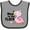 Heather and Black, variant on Inktastic New to the Flock Cute Baby Flamingo Boys or Girls Baby Bib