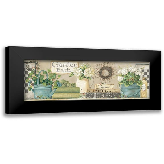 Britton, Pam 14x7 Black Modern Framed Museum Art Print Titled - Garden Bath