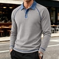 thumbnail image 2 of Long Sleeve Polo Shirts Men Golf Fashion Casual Shirt Raglan Button Tee Collared Pullover Tops Cotton Blend, 2 of 6