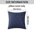 thumbnail image 5 of Unique Bargains Short Plush Solid Pillow Covers 4 Pcs Dark Blue/Khaki 18" x 18", 5 of 6