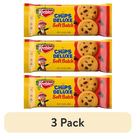 (3 pack) Keebler Soft Baked Chips Deluxe Chocolate Cookies, 11.9 oz