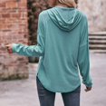 thumbnail image 4 of Vedolay Sweatshirt Hoodies for Women 2023 Long Sleeve Sweatshirts Casual Crewneck Loose Fit Pollover Hoodie Fall Cute Tops,Green S, 4 of 5