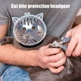 thumbnail image 3 of mdesiwst Cat Bubble Muzzle Transparent Breathable Kitten Hood Bite Prevention Pet Helmet for Cats Grooming Bathing Nail Trimming Safely, 3 of 7