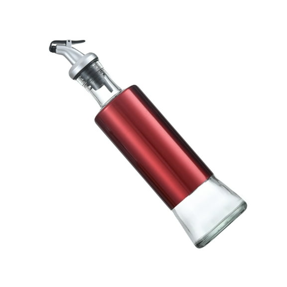 320ml Kitchen Oil Bottle Vinegar Dispenser Bottle Oil Dispenser Bottles Metal Oil Container Dispenser for Kitchen Home Griling ( Red 320ml )