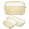 thumbnail image 3 of Toiletries Bag Women 3Pcs Travel Organizer in Beige Color for Makeup Storage and Daily Use, 3 of 5