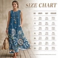 thumbnail image 7 of Xoenoiee Boho Mandala Flower Print Cotton Linen Maxi Dresses for Women 2026 Sleeveless Crewneck Boho Cruise Sundresses with Pockets Summer Trendy Vacation T Shirt Dress, Size M, 7 of 7