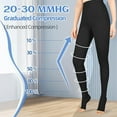 thumbnail image 2 of MARTINE MALL 1 Pairs 20-30 mmHg Compression Pantyhose for Women & Men, Medical Graduated Open Toe Compression Stockings（Black,XXL）, 2 of 6