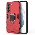 thumbnail image 3 of Compatible With Samsung Galaxy S24 Phone Case Military Grade Drop Protection Hard PC Soft TPU Rugged Design Holder[Hidden Kickstand] Anti-Scratch Anti-Fingerprint Phone Case,Red, 3 of 5