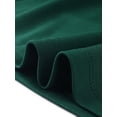 thumbnail image 5 of INSPIRE CHIC Bodycon Bow Ruffle Dress for Women's Business Casual Square Neck 3/4 Sleeve Pencil Dress XS Deep Green, 5 of 5