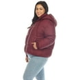 thumbnail image 2 of White Mark Women's Long Sleeve Zip Hooded Puffer Jacket with Pockets, 2 of 5