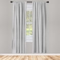 thumbnail image 4 of Ambesonne Grey Chevron Window Curtains, Geometric Stripes Art, Each 28" W x 63" L, Pale Grey and Pearl, 4 of 4